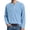 AB409 Light Blue, variant on Tisuna Fall T-Shirts For Mens Casual Henley Neck Tops Men Solid T Shirts For Work Office Size L