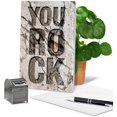 thumbnail image 3 of xianyou-- You Rock - Funny Stone Age Congratulations Card with Envelope C6934CGG, 3 of 4