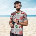 thumbnail image 4 of Wukai Cute Santa Print Men's Short-Sleeved Mesh T-Shirt,Quick-Dry Short Sleeve Workout T-Shirt-6X-Large, 4 of 8
