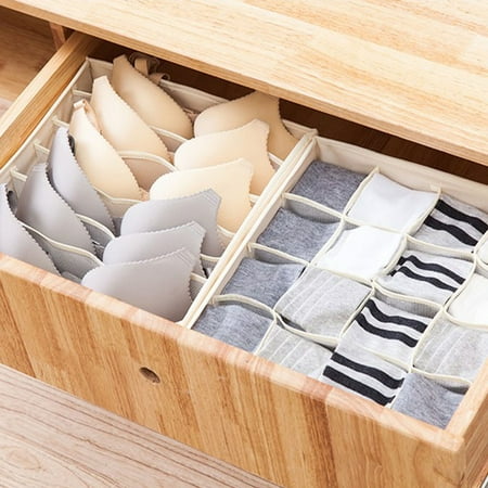 

Solid Portable Underwear Storage Box Closet Organizer Bra Drawer Ties Washable