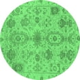 thumbnail image 1 of Ahgly Company Indoor Round Oriental Emerald Green Traditional Area Rugs, 4' Round, 1 of 4
