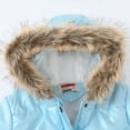 thumbnail image 4 of GYRATEDREAM Girl's Winter Coat Jacket Hooded Kids Toddler Waterproof Parka Outwear Warm Cotton Puffer Hooded Jacket for 4-10Y, 4 of 10