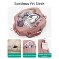 thumbnail image 3 of Bolsa de gimnasio BAGSMART Duffle para mujer, bolsa de viaje de 24 litros, color rosa opaco, 3 of 7