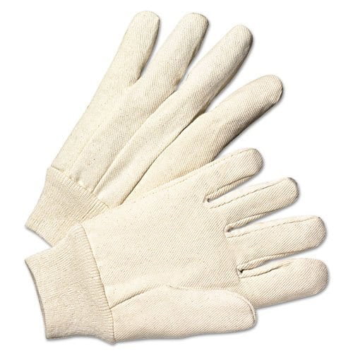 ANCHOR 1000 Series PVC Dotted Canvas Gloves White/Black Large 12 Pairs 1005 