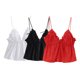 thumbnail image 2 of HH TRAF Verano Femenino Elegante Sólido Sin Mangas Lazo Decoración Popelina Top Mujeres Moda Pliegues Cuello En V Sling Tops Ropa De Calle Mujer, 2 of 5