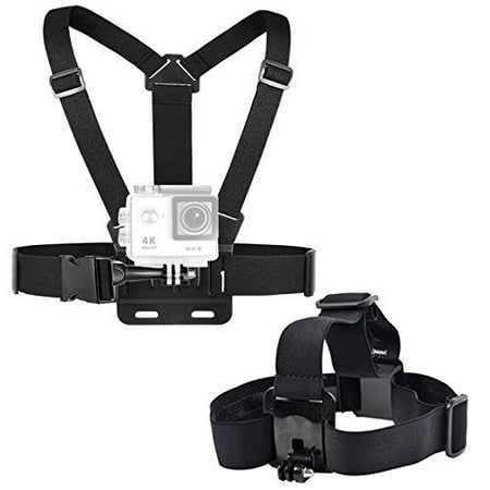 EEEKit Accessories Kit for Gopro Hero 5 4 3+ 3 Spypoint Xcel Action Camera, Head Strap Mount + Chest Belt Strap