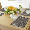 thumbnail image 4 of Ambesonne Ethnic Place Mats Set of 4, Traditional Folk Retro, Standard Size, Black Cream, 4 of 6