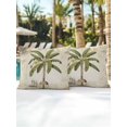 thumbnail image 4 of Outdoor Pillows Waterproof, Coastal Palm Tree Throw Pillows with Inserts Included, Vintage Brown Tropical Botanical Indoor Outdoor Decorative Lumbar Pillow for Bed/Couch/Patio 18"x18", 2Pcs, 4 of 8