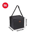 thumbnail image 2 of 15L Large Capacity Insulated Food Delivery Bag – Waterproof Portable Cooler for Outdoor Picnics, Camping, and Food Preservation - Adjustable Straps for Comfort and Easy Cleaning Black, 2 of 8