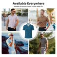 thumbnail image 7 of Polo Shirts for Men, Math Print blue Cuteness Casual Mens Polo Shirts Short Sleeve Button Down Classic Mens Golf Polo Shirts, 7 of 7