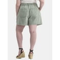 thumbnail image 2 of Terra & Sky Women's Plus Size Pull On Denim Shorts, 5" Inseam, Sizes 0X-4X, 2 of 5