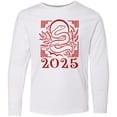 thumbnail image 3 of Inktastic 2025 Chinese New Year Snake Long Sleeve Youth T-Shirt, 3 of 5