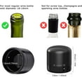 thumbnail image 4 of Wine Bottle Stopper Silicone Sealed 2Pack, Wine Sealer for Wine Bottles, Small Wine Toppers Stopper for Easy Storage, Black, 4 of 6