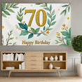 thumbnail image 6 of Elegant Leafy Floral Themed 70th Birthday Banner Backdrop Happy Birthday Party Decorations Photography Props Background for Celebrations Event Decor, 6 of 8
