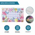 thumbnail image 6 of Easter Flowers Placemats Set of 6, Watercolor Pink Floral Eggs Purple Plaid Placemats for Dining Table, Place Mats for Kitchen Tabletop, Waterproof Wipeable Dining Table Mats Set, 6 of 9