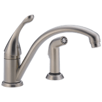 Delta Collins Single-Handle Kitchen Faucet with Spray - 441-SS-DST - Stainless
