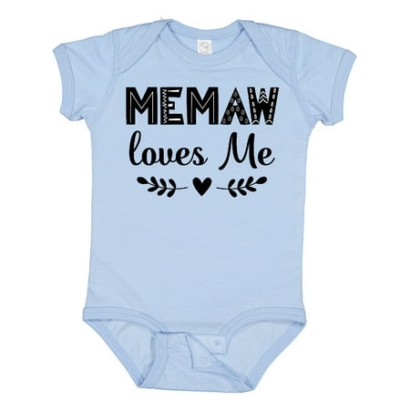 

Inktastic My Memaw Loves Me Outfit Gift Baby Boy or Baby Girl Bodysuit
