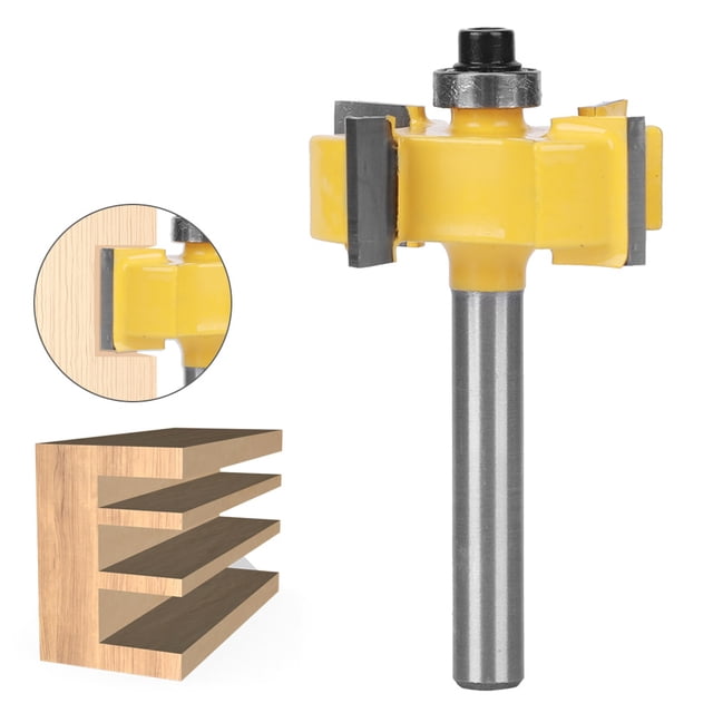 High Reliability Router Bit Set 1/4 Shank, Durable Wear Resistance Router Bit Set, Milling for Woodworking 1,2,3,4-Blade T Slot Router Bit 6x1/4,4-Blade T Slot Router Bit
