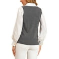 thumbnail image 3 of Allegra K Women's Pullover Knit Sweaters Solid Color V Neck Sleeveless Sweater Vests, 3 of 6