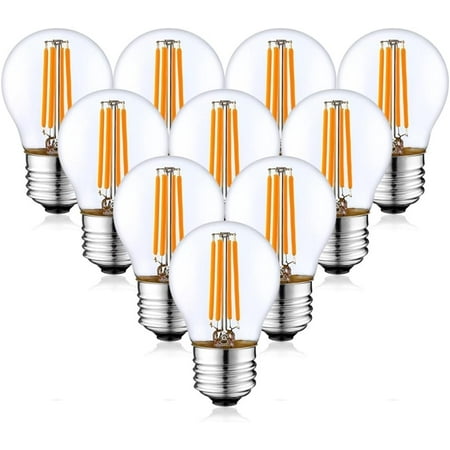 

LHXG45 4W LED Globe Light Bulb E27 2700K 6000K Vintage Edison Dimmable Led Filament Bulb for Garden String Pendant Light (Color : E27 220V Size : G45 10PCS_Warm White_4W)-0810
