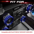 thumbnail image 5 of Xotic Tech 6pcs Centre Console AC Climate Control/Radio Volume Tune Switch Knob Surrounding Ring Decoration Covers Compatible with Ford F150 XLT 2016-2019 (Blue), 5 of 8