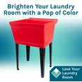 thumbnail image 3 of Tehila Utility Sink with Stainless Finish Pull-Out Faucet 19 Gallon - Red, 3 of 10