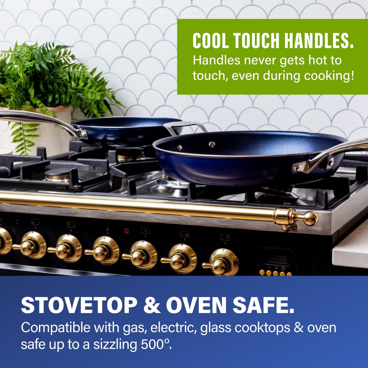 Granitestone Blue 20 Piece Pots and Pans Nonstick Kitchen Cookware Set with Utensils and Bakeware, Oven Dishwasher Safe