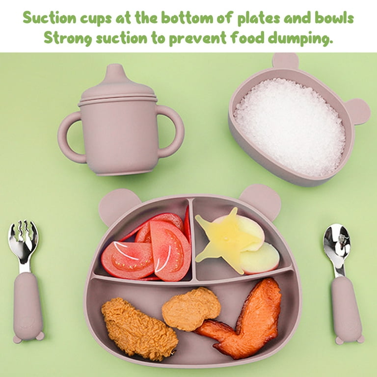 Baby feeding set with cup, plate & cutlery