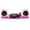 Pink, variant on Victrola Acrylic Bluetooth 40 watt Record Player with 2-Speed Turntable and Rechargeable Speakers - Blue