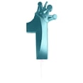 thumbnail image 1 of Chandelle d'Anniversaire en Forme de Chiffre Conçue en Couronne 3D pour Anniversaires et Fêtes - Bleu, 1 of 6
