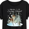 thumbnail image 3 of Disney Bambi - Christmas - Up To Snow Good - Women's Oversized T-Shirt, 3 of 5