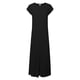 thumbnail image 3 of Vestido sin mangas con cuello redondo y pliegues para mujer 2025: color liso informal, poliéster ligero para el día a día en primavera/verano., 3 of 3