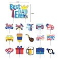 thumbnail image 3 of Father's Day Party Decorations Set,Banner Balloons Cake Toppers,1x flag raising,18x balloons,16x cake toppers,2x ribbons, 3 of 8