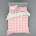 thumbnail image 2 of Ambesonne Geometric Bedding Set 3 Pcs, Rhombus Stripes Line, Twin XL, Pale Pink, 2 of 3