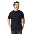 thumbnail image 3 of Gildan Softstyle Short Sleeves T-Shirt for Men, Black Pure Cotton Casual Tee, 5 Pack, S, 3 of 5