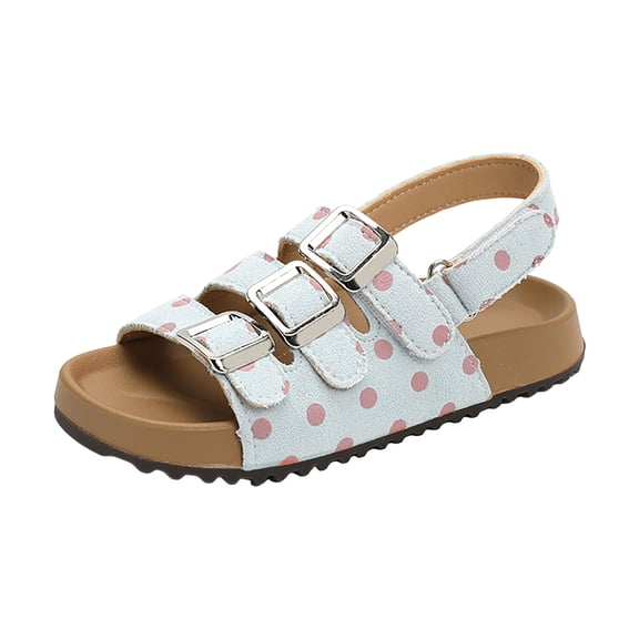 IUJSOY Girls Sandals Casual Open Toe Adjustable Strappy Sandals Open TOe Slingback Sandals