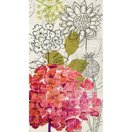 - Cypress Home Sketch Floral Embossed Paper Guest Towel, 15 count