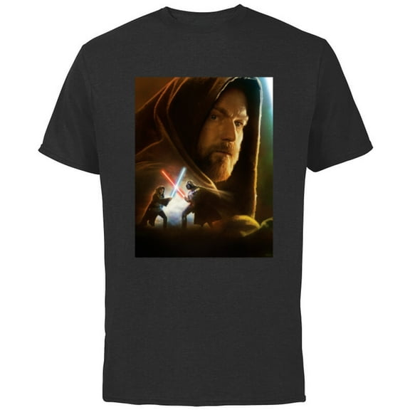 Star Wars Obi-Wan Kenobi Darth Vader Showdown - Short Sleeve Cotton T-Shirt for Adults - Customized-Black