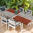 thumbnail image 2 of Brown Striped Table Cloths for 8 Foot Rectangle Tables, Farmhouse Stripes Modern Abstract Art Patio Waterproof Elastic Fitted Tablecloths, Washable Rectangular Table Cover for Camping, 2 of 8
