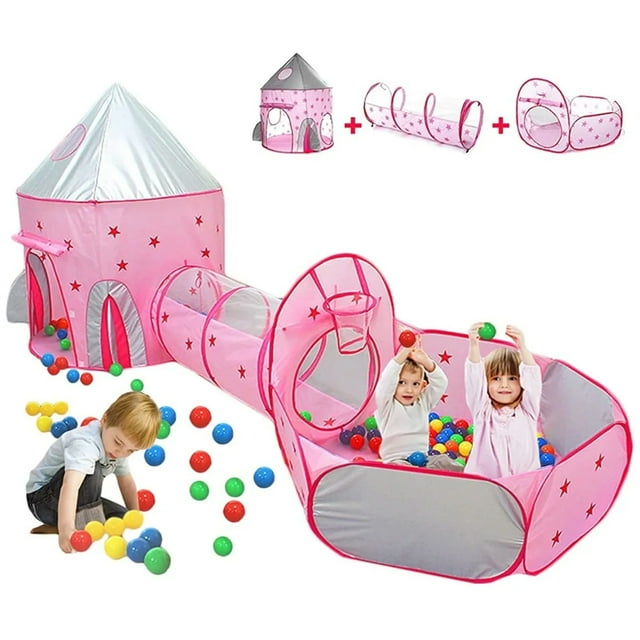 Alberca De Pelotas Niños Casa De Juegos Tienda 3 En 1 Princess alberca, niños, pelotas
