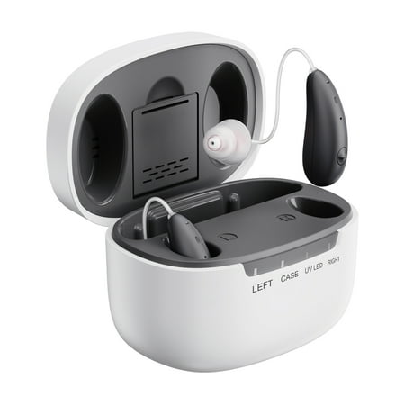 Ceretone Beacon Silver FDA-Cleared OTC Receiver-In-Canal Hearing Aids – Clear Music & Calls, App Control,Bluetooth 5.0, HD Sound, Rechargeable, Digital DSP, Noise Reduction, Professional, Video Guide