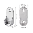 thumbnail image 2 of Soportes de Extremo de Varilla de Closet Ovalados de Aleación de Zinc Ajuste para Diámetro de Varilla 19mm 20PCS, 2 of 3