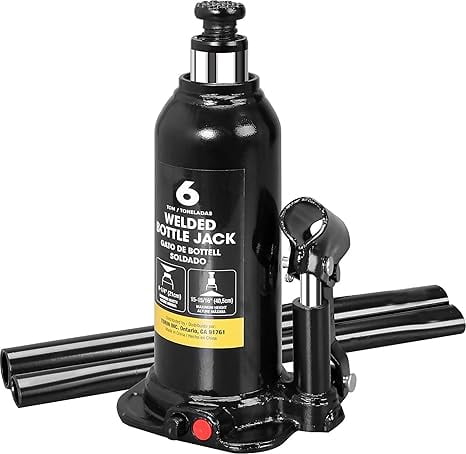 TCE Torin 4 Ton Double Ram Bottle Jack - 8,000 Lb Capacity Welded Jack For Cars & SUVs