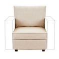 thumbnail image 7 of Ainfox Upholsterd Storage Armless Chair Module For Modular Couch, Reversible Sleeper Couches, Modular Sectional Sofas Seats Beige, 7 of 7