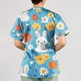 thumbnail image 4 of Women's V-Neck Short Sleeve Easter Bunny Print Scrub Tops - Medical Workwear for Easter & Daily Shift, 4 of 5