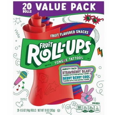Fruit Roll-Ups Fruit Flavored Snacks Variety Value Pack (Pack of 16)