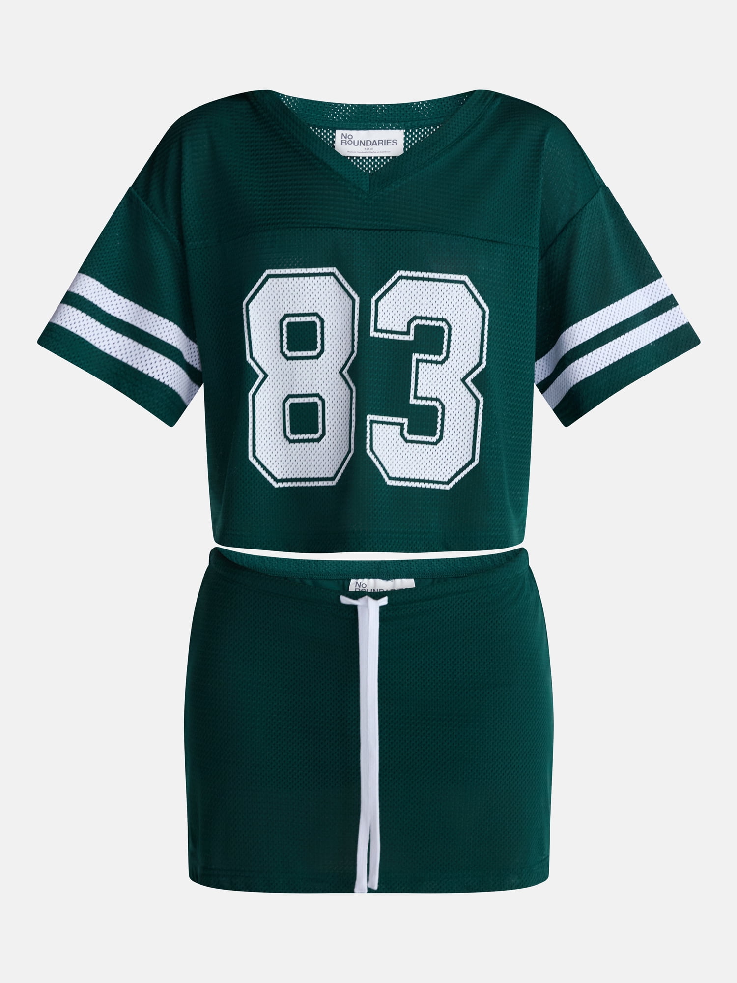 No Boundaries Jersey Top and Skort Set, 2-Piece, Women's XXS-4X