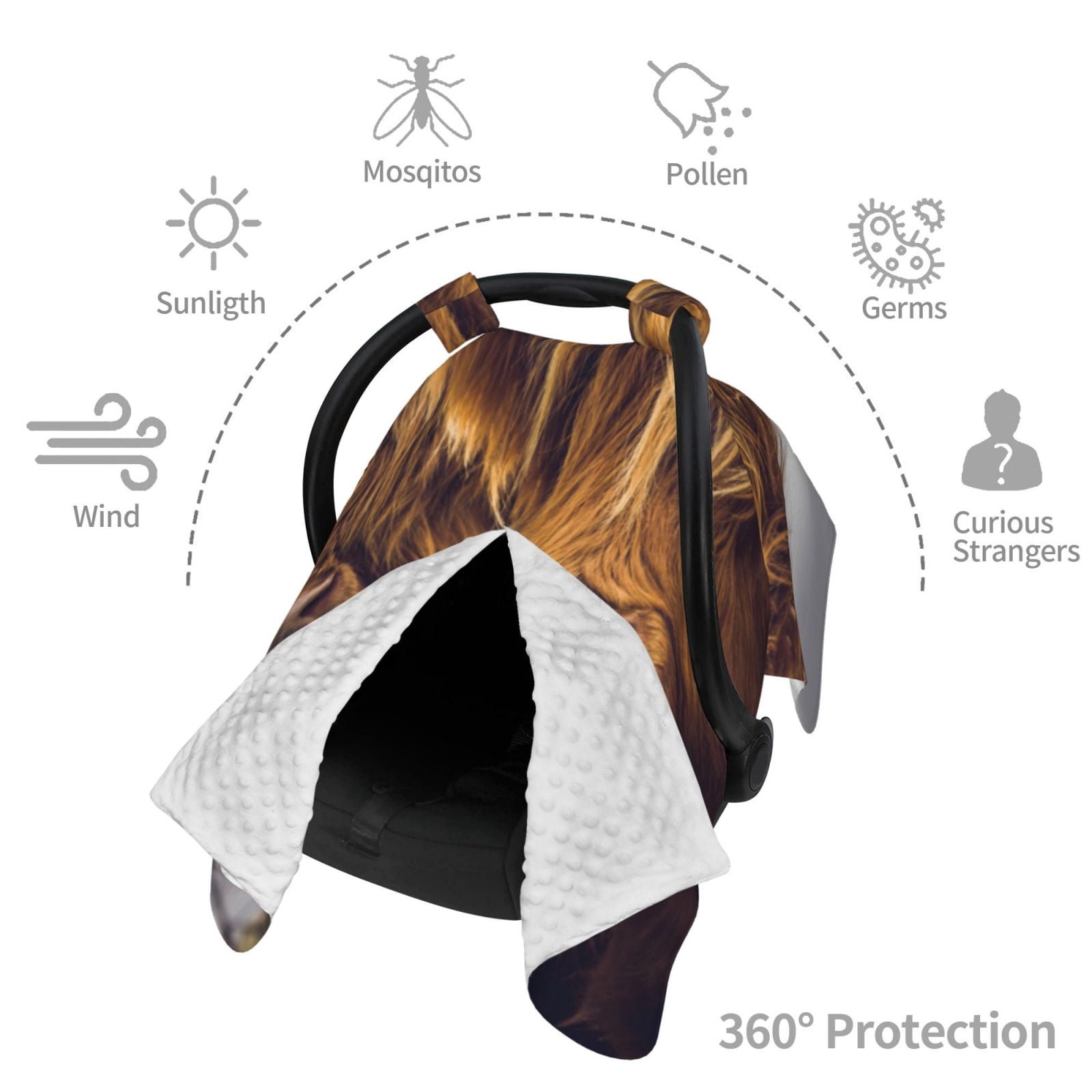 Car Seat Cover Baby - Yak (9) Breathable Infant Car Seat Cover for Baby Carseat, Lightweight Comfort Baby Essentials Must Haves Newborn Stuff for Girl Boy