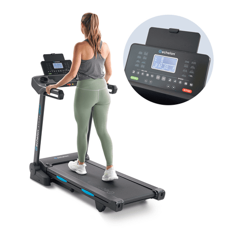 Echelon - Stride 30 Sport Smart Foldable Exercise Treadmill with Cushioned Deck - Black