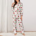 thumbnail image 2 of Sikiie Strawberry Women's Long-Sleeve Shirt and Full-Length Bottom Pajama Set (s-xxl)-X-Large, 2 of 7